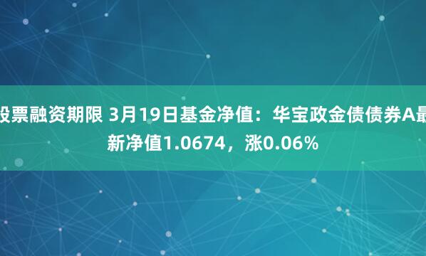 股票融资期限 3月19日基金净值：华宝政金债债券A最新净值1.0674，涨0.06%