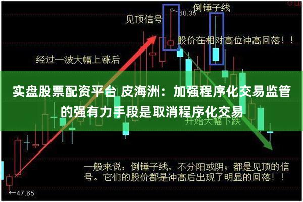实盘股票配资平台 皮海洲：加强程序化交易监管的强有力手段是取消程序化交易