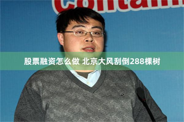 股票融资怎么做 北京大风刮倒288棵树