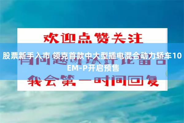 股票新手入市 领克首款中大型插电混合动力轿车10 EM-P开启预售