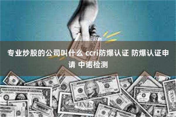 专业炒股的公司叫什么 ccri防爆认证 防爆认证申请 中诺检测