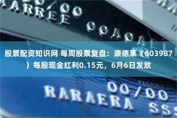 股票配资知识网 每周股票复盘：康德莱（603987）每股现金红利0.15元，6月6日发放