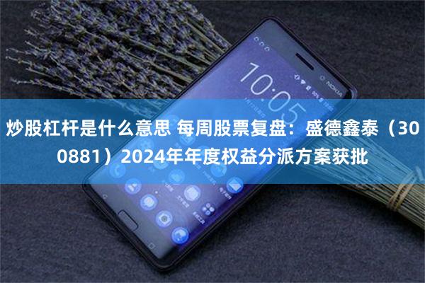 炒股杠杆是什么意思 每周股票复盘：盛德鑫泰（300881）2024年年度权益分派方案获批