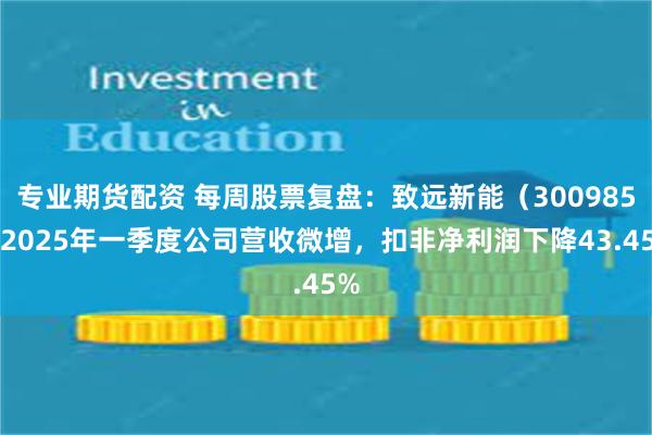 专业期货配资 每周股票复盘：致远新能（300985）2025年一季度公司营收微增，扣非净利润下降43.45%