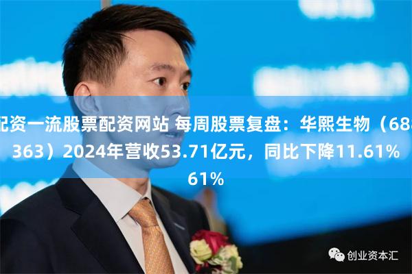 配资一流股票配资网站 每周股票复盘：华熙生物（688363）2024年营收53.71亿元，同比下降11.61%