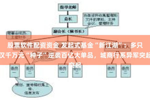 股票软件配资资金 发起式基金“新江湖”：多只仅千万元“种子”逆袭百亿大单品，城商行系异军突起