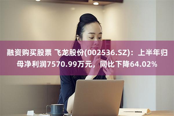 融资购买股票 飞龙股份(002536.SZ)：上半年归母净利润7570.99万元，同比下降64.02%
