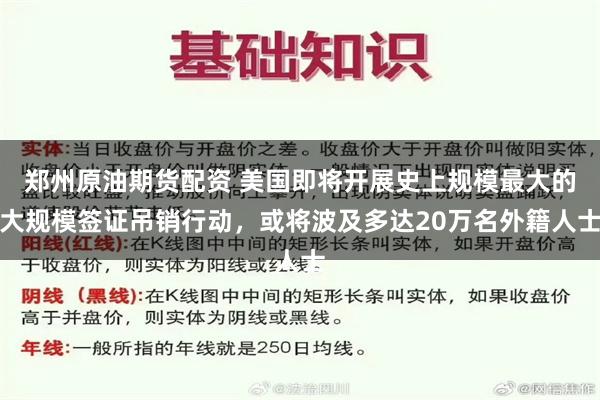 郑州原油期货配资 美国即将开展史上规模最大的大规模签证吊销行动,或将波及多达20万名外籍人士