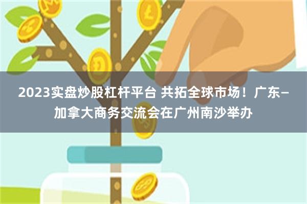 2023实盘炒股杠杆平台 共拓全球市场!广东—加拿大商务交流会在广州南沙举办