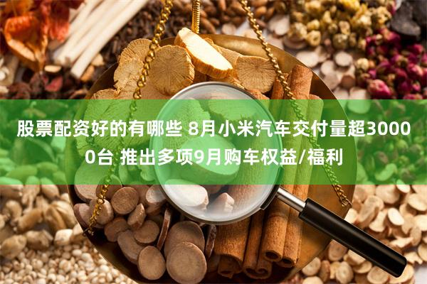 股票配资好的有哪些 8月小米汽车交付量超30000台 推出多项9月购车权益/福利