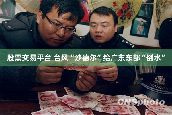 股票交易平台 台风“沙德尔”给广东东部“倒水”