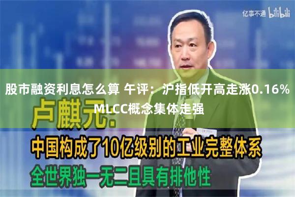 股市融资利息怎么算 午评：沪指低开高走涨0.16% MLCC概念集体走强