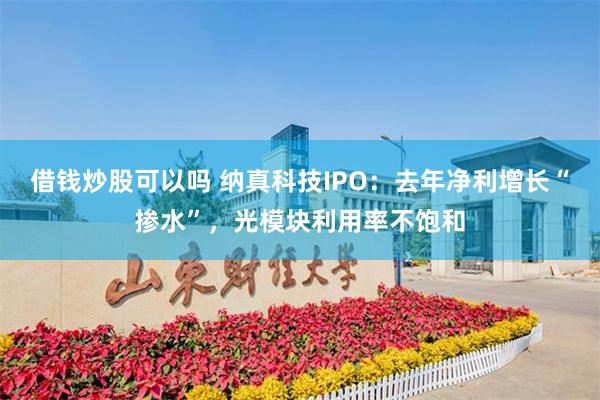 借钱炒股可以吗 纳真科技IPO：去年净利增长“掺水”，光模块利用率不饱和