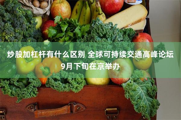 炒股加杠杆有什么区别 全球可持续交通高峰论坛9月下旬在京举办